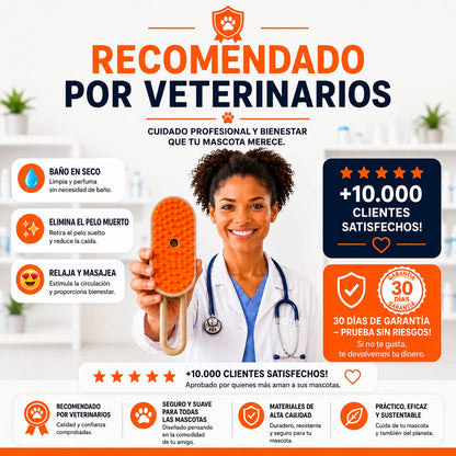 Cepillo de Vapor 3 en 1 – Previene, Masajea y Purifica